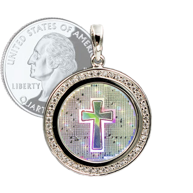 Complete Bible Modern Cross with Crystal Inserts