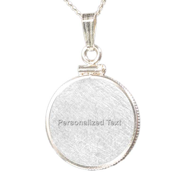 Personalized Coin Pendant Sterling Silver